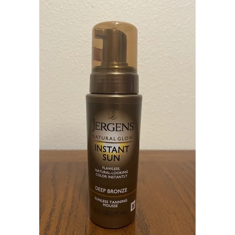 Jergens Natural Glow Instant Sun, Deep Bronze, Sunless Tanning Mousse, 6 fl oz